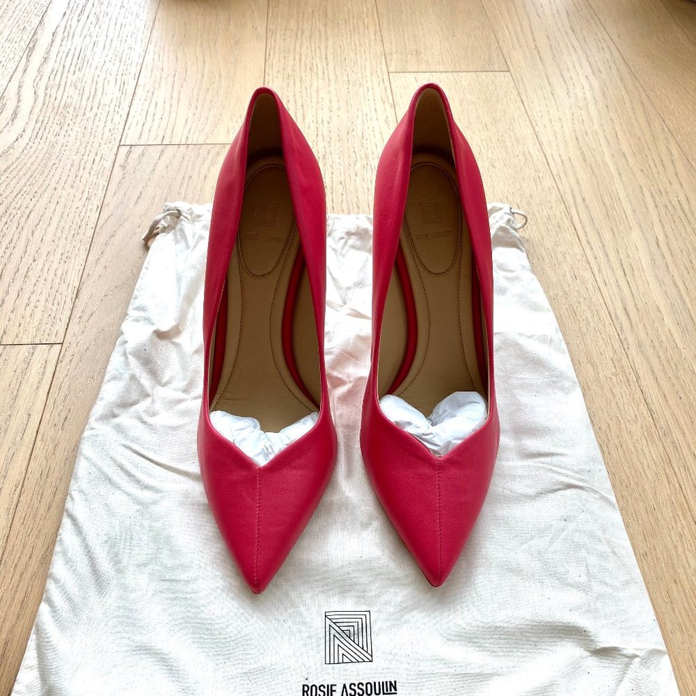 Rosie Assoulin Plexi Pump Coral 38 NWOB
